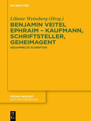 cover image of Benjamin Veitel Ephraim – Kaufmann, Schriftsteller, Geheimagent